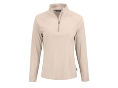 Cutter & Buck Layering XS / Wheat Cutter & Buck - Women's Coastline Epic Comfort Recycled Quarter-Zip