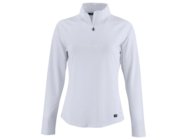 Cutter & Buck Layering XS / White Cutter & Buck - Women's Prospect Featherlight Stretch 1/4-Zip