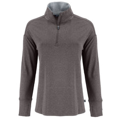 Cutter & Buck Layering XS / Dark Black Heather Cutter & Buck - Women's Forge Recycled Stretch 1/4-Zip Pullover