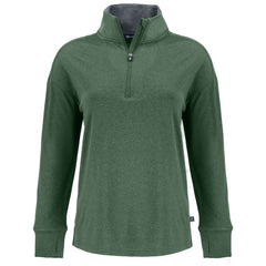 Cutter & Buck Layering XS / Dark Hunter Heather Cutter & Buck - Women's Forge Recycled Stretch 1/4-Zip Pullover