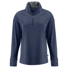 Cutter & Buck Layering XS / Dark Navy Blue Heather Cutter & Buck - Women's Forge Recycled Stretch 1/4-Zip Pullover