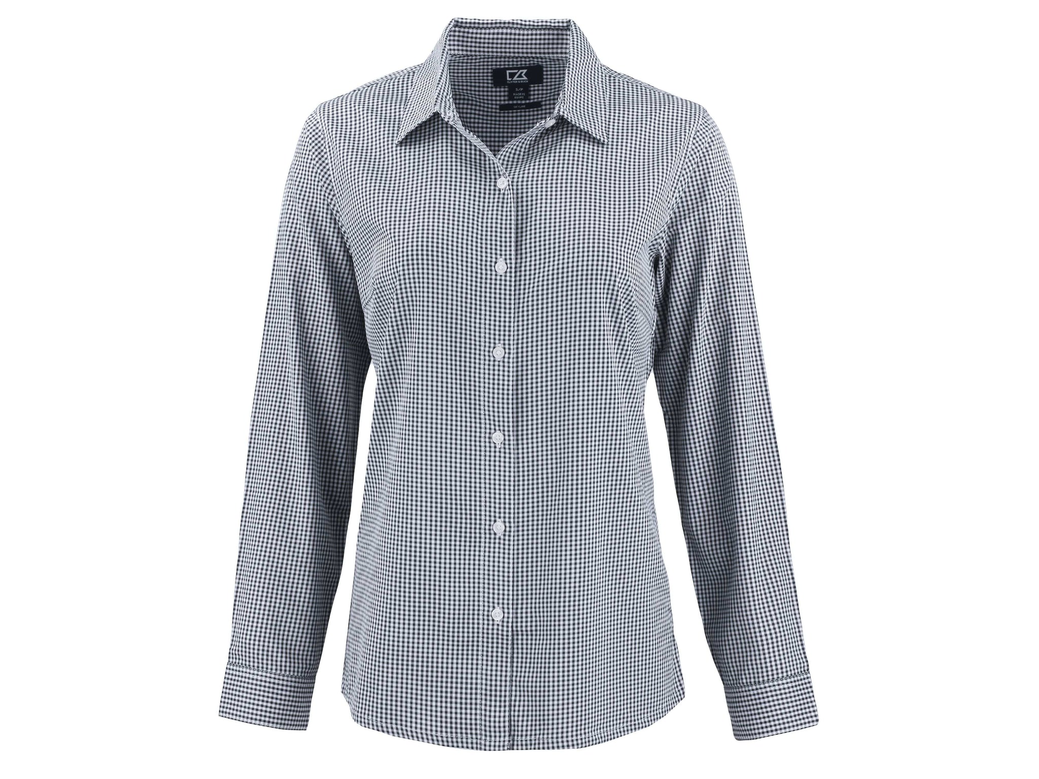 Cutter & Buck Woven Shirts XS / Black/White Cutter & Buck - Women's Skyline Recycled Gingham Dress Shirt