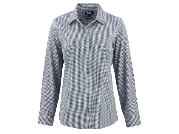 Cutter & Buck Woven Shirts XS / Black/White Cutter & Buck - Women's Skyline Recycled Gingham Dress Shirt