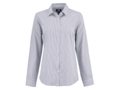 Cutter & Buck Woven Shirts XS / Elemental Grey/White Cutter & Buck - Women's Skyline Recycled Pinstripe Dress Shirt