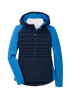 Peter Millar - Women's Hooded Merge Half-Zip - Navy/Abaco Blue