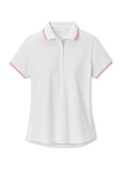 Peter Millar Polos XS / White/Moroccan Spice Peter Millar - Women's Canterbury Tipped Sport Mesh Polo - White/Moroccan Spice
