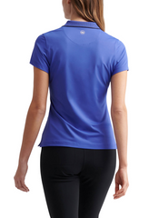 Peter Millar Polos Peter Millar - Women's Keswick Zip Neck Polo - Pacific Blue/Black