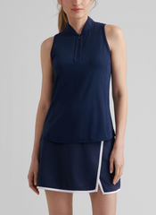Peter Millar Polos Peter Millar - Women's Shirley Sleeveless Zip Polo - Navy