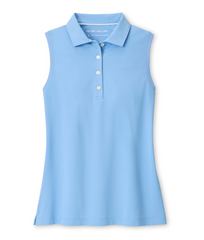 Peter Millar Polos XS / Cottage Blue Peter Millar - Women's Banded Sport Mesh Sleeveless Polo