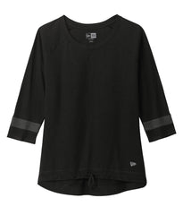 New Era T-Shirts XS / Black Solid/Graphite New Era - Women's Tri-Blend 3/4-Sleeve Tee
