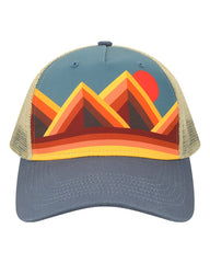 LOCALE Headwear Adjustable / Mountain Contours Maroon/Slate LOCALE - Trucker Cap