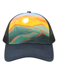 LOCALE Headwear Adjustable / Sunset Hills/Teal LOCALE - Trucker Cap