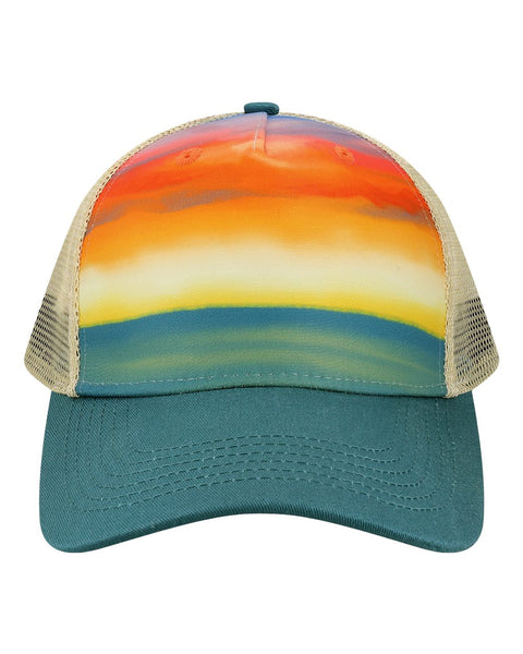LOCALE Headwear Adjustable / Watercolor Sunset/Teal LOCALE - Trucker Cap
