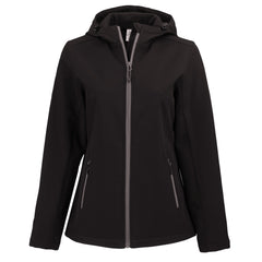 Clique by Cutter & Buck Outerwear XS / Black/Pure Slate Clique by Cutter & Buck - Women's Tempo Recycled Softshell Hooded Jacket
