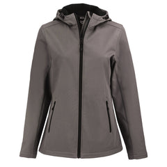 Clique by Cutter & Buck Outerwear XS / Pure Slate/Black Clique by Cutter & Buck - Women's Tempo Recycled Softshell Hooded Jacket