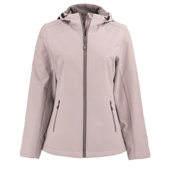 Clique by Cutter & Buck Outerwear XS / Silver Grey/Pure Slate Clique by Cutter & Buck - Women's Tempo Recycled Softshell Hooded Jacket