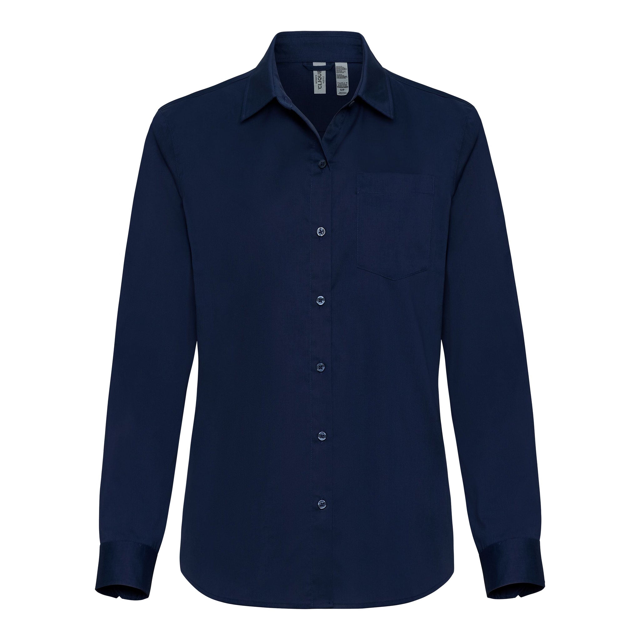 Clique by Cutter & Buck Woven Shirts XS / Dark Navy Clique by Cutter & Buck - Women's Hustle Recycled Long Sleeve Button Down