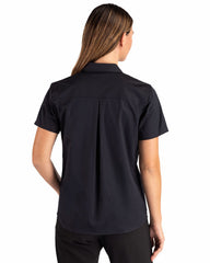 Clique by Cutter & Buck Woven Shirts Clique by Cutter & Buck - Women's Hustle Recycled Short Sleeve Button Down
