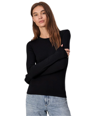 rag & bone T-shirts XXS / Black rag & bone - Women's Luca Slim Long Sleeve Tee