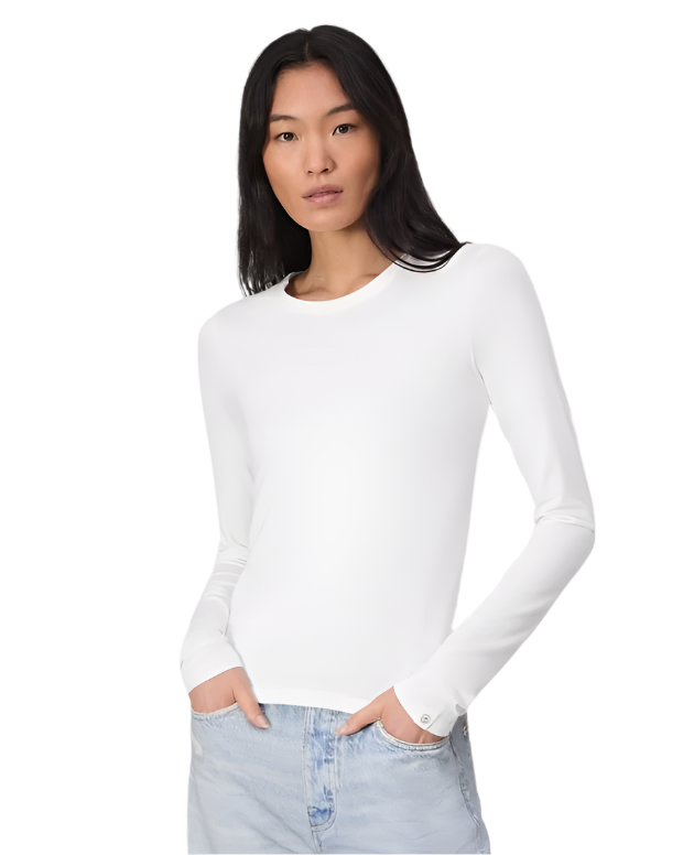 rag & bone T-shirts XXS / White rag & bone - Women's Luca Slim Long Sleeve Tee