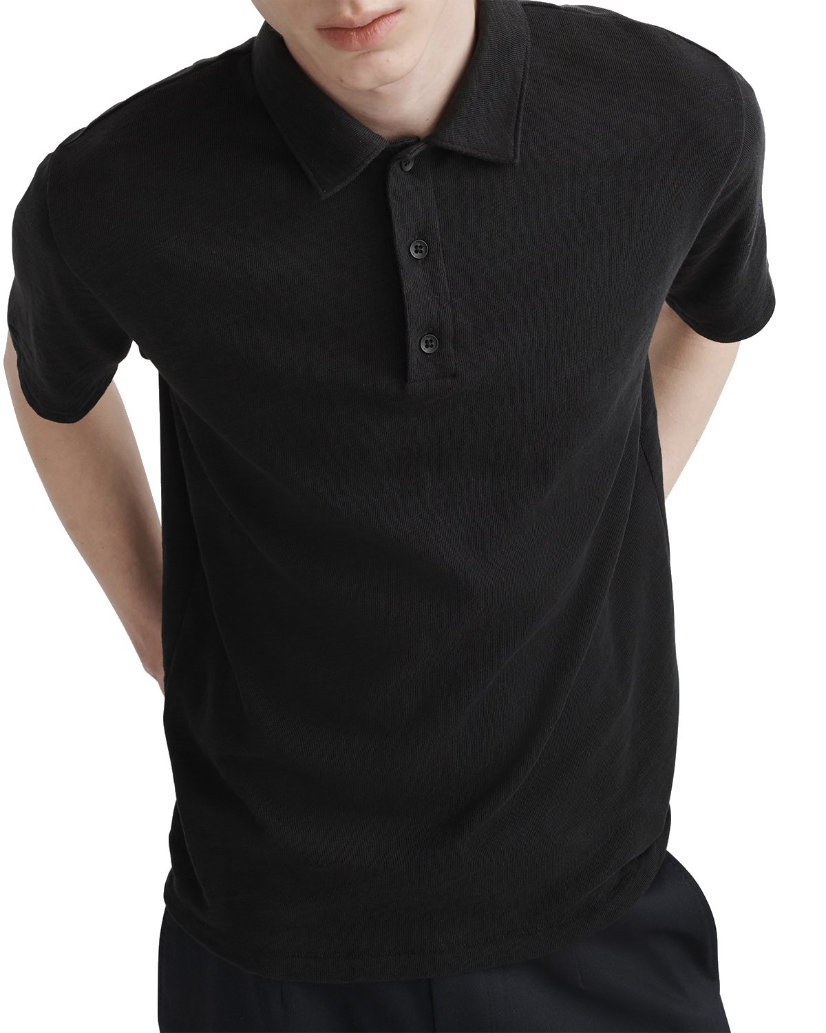 rag & bone Polos XS / Black rag & bone - Men's Classic Flame Polo