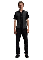 rag & bone Sweaters XS / Black rag & bone - Men's Harvey Knit Camp Shirt