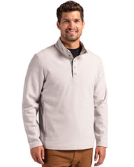 Cutter & Buck - Men's Hunt's Point Textured Fleece Recycled Snap Pullover