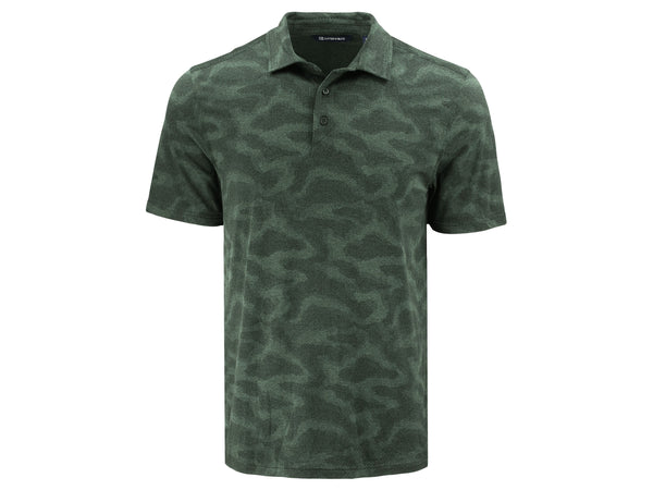 Cutter & Buck Polos S / Hunter Cutter & Buck - Men's Coastline Double Peached Camo Print Polo