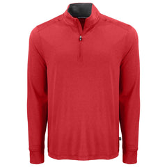 Cutter & Buck Layering S / Cardinal Red Heather Cutter & Buck - Men's Forge Recycled Stretch 1/4-Zip Pullover
