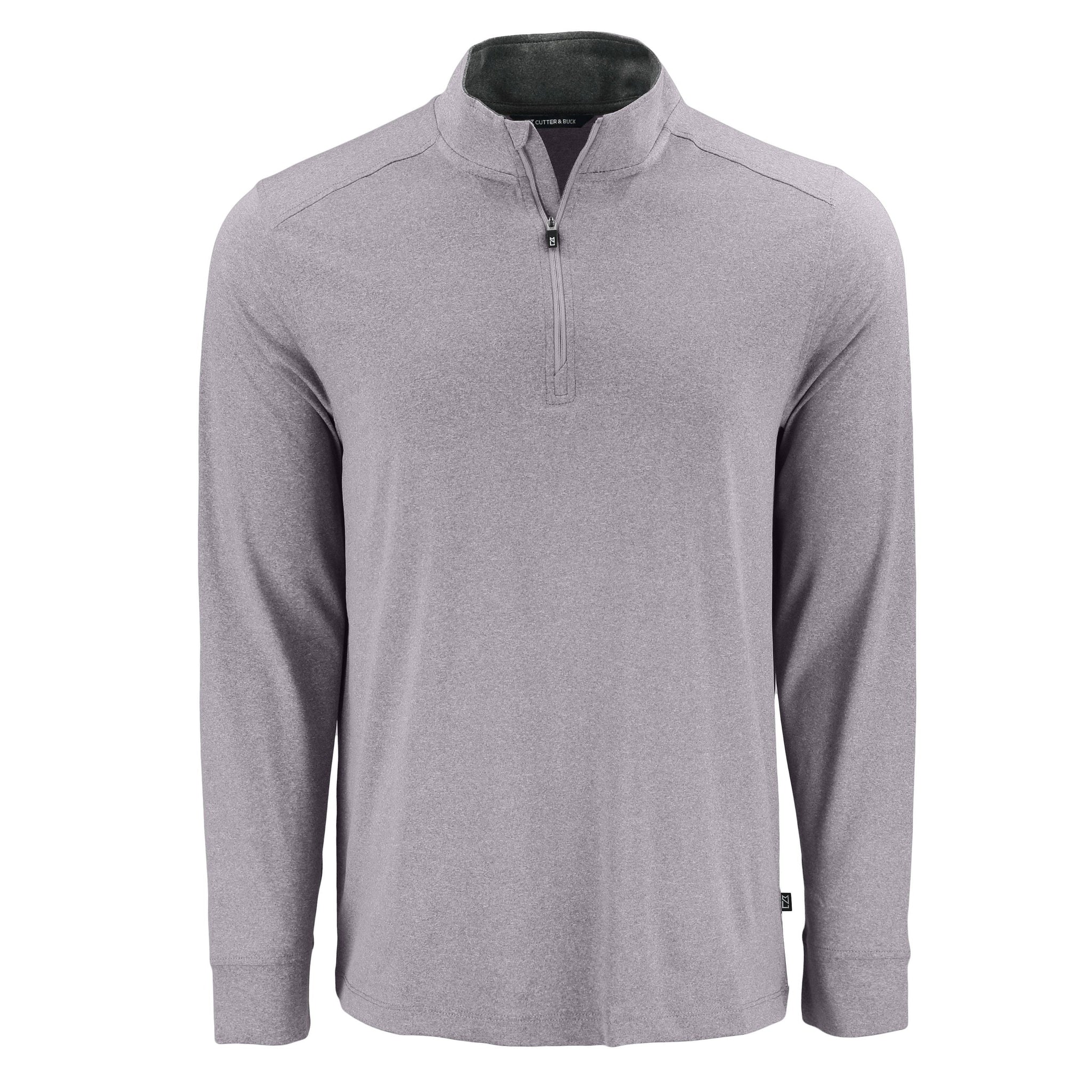 Cutter & Buck Layering S / Polished Heather Cutter & Buck - Men's Forge Recycled Stretch 1/4-Zip Pullover