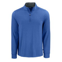 Cutter & Buck Layering S / Tour Blue Heather Cutter & Buck - Men's Forge Recycled Stretch 1/4-Zip Pullover
