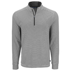 Cutter & Buck Layering S / Black/White Cutter & Buck - Men's Forge Recycled Stretch Double Stripe 1/4-Zip Pullover