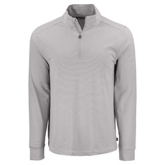 Cutter & Buck Layering S / Polished/White Cutter & Buck - Men's Forge Recycled Stretch Double Stripe 1/4-Zip Pullover