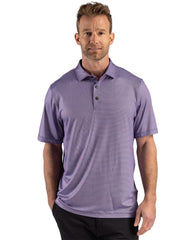 Cutter & Buck Polos S / College Purple Cutter & Buck - Men's Pike Lattice Print Recycled Polo