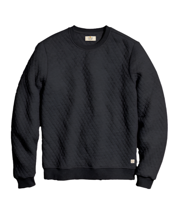 Marine Layer Sweatshirts XS / Charcoal Marine Layer - Men's Corbet Quilted Crewneck