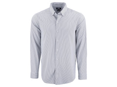 Cutter & Buck Woven Shirts S / Elemental Grey/White Cutter & Buck - Men's Skyline Recycled Pinstripe Dress Shirt
