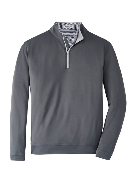 Peter Millar - Men's Perth Stretch Loop Terry Quarter-Zip - Iron