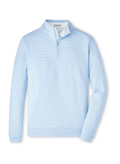 Peter Millar Layering S / Cottage Blue/White Peter Millar - Men's Perth Sugar Stripe Quarter-Zip