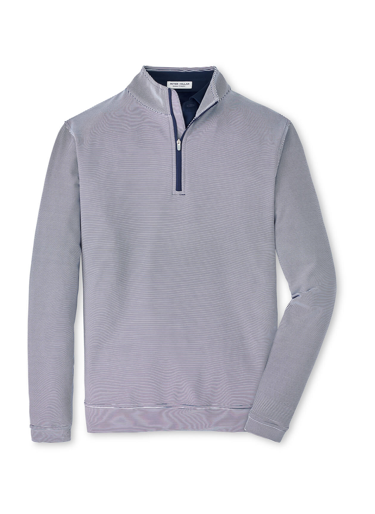 Peter Millar Layering S / Navy/White Peter Millar - Men's Perth Sugar Stripe Quarter-Zip