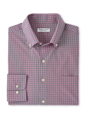 Peter Millar - Men's Murray Performance Popline Sport Shirt - Rosewood