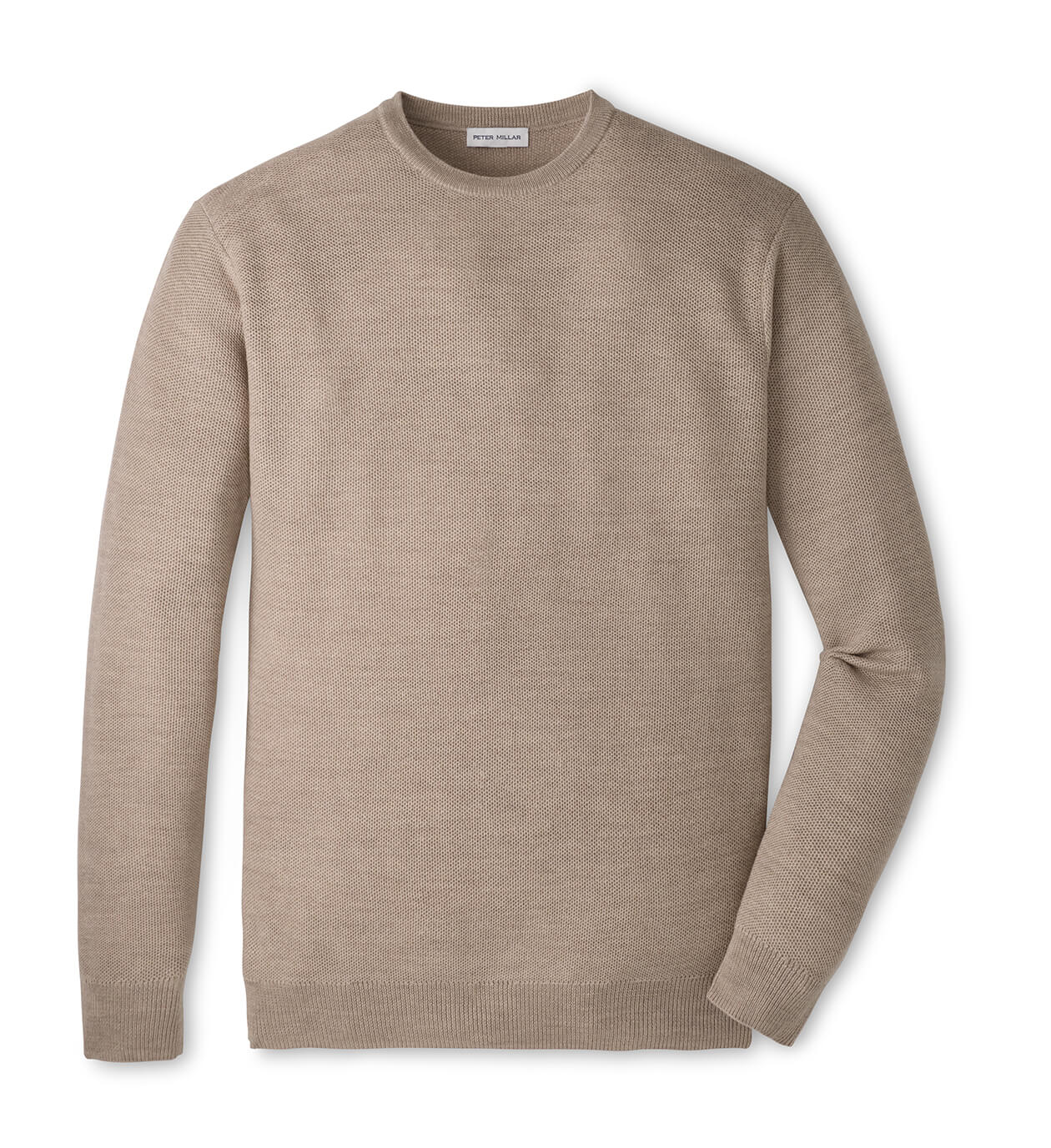 Peter Millar Sweaters S / Stone Peter Millar - Men's Autumn Crest Honeycomb Crewneck Sweater