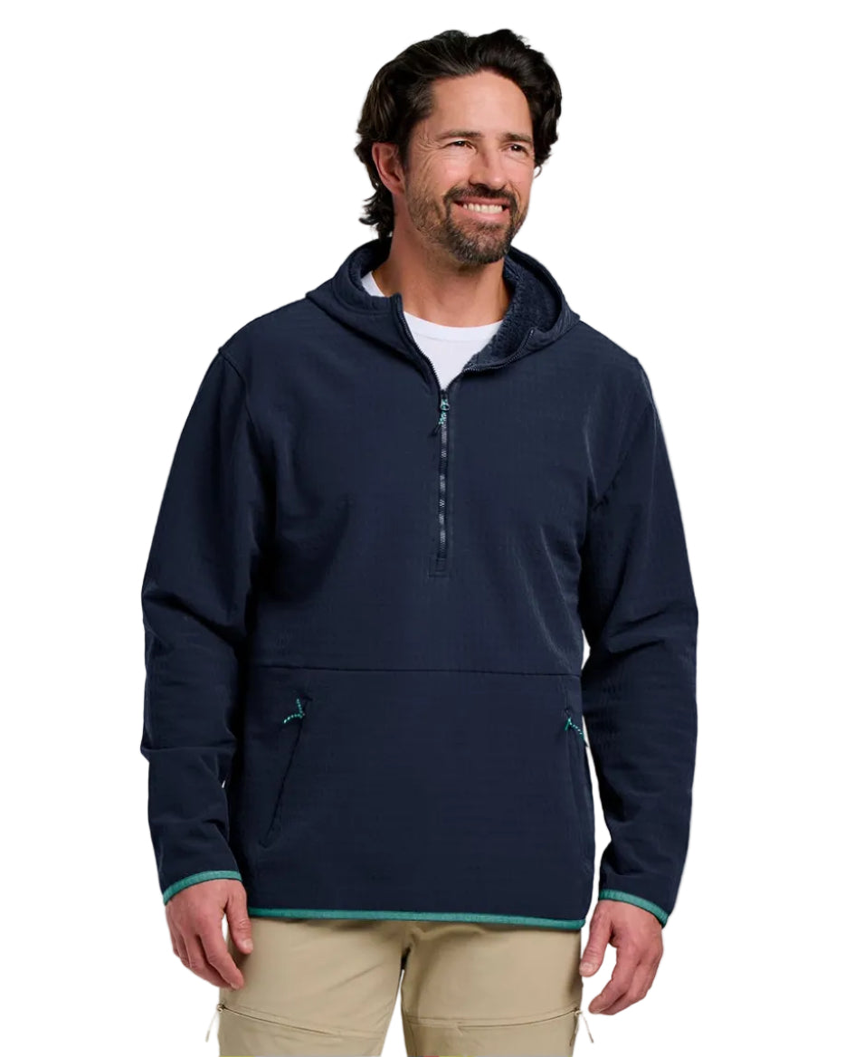 Free Fly Fleece S / Deep Navy Free Fly - Men's Gridback Fleece Anorak Hoodie