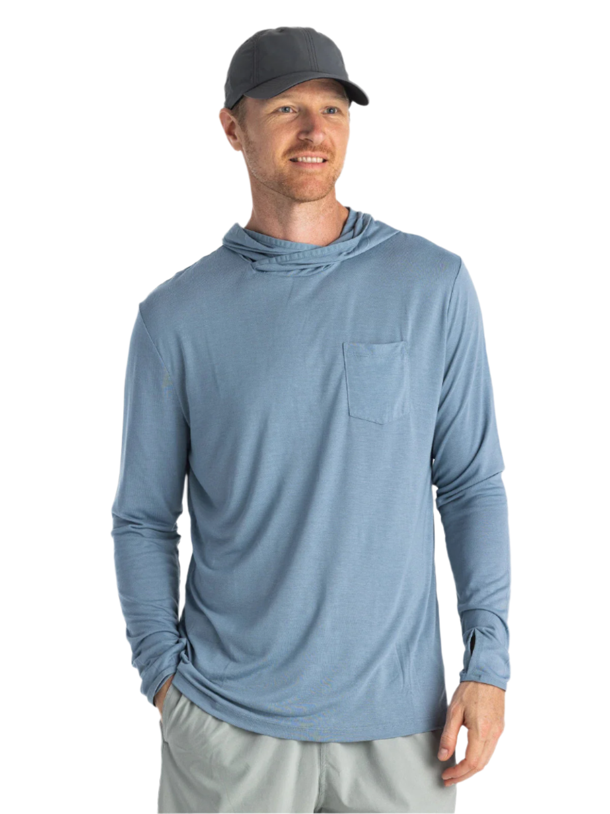 Free Fly T-shirts S / Blue Fog Free Fly - Men's Bamboo Lightweight Hoodie
