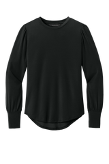 Mercer+Mettle Knit Top XS / Deep Black Mercer+Mettle - Women's Stretch Jersey Long Sleeve Blouson Top