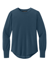Mercer+Mettle Knit Top XS / Insignia Blue Mercer+Mettle - Women's Stretch Jersey Long Sleeve Blouson Top