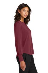 Mercer+Mettle Knit Top Mercer+Mettle - Women's Stretch Jersey Long Sleeve Blouson Top
