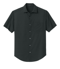 Mercer+Mettle Woven Shirts XS / Deep Black Triangle Print Mercer+Mettle - Men's Short Sleeve Patterned UV Capital Tech Shirt