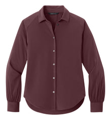 Mercer+Mettle Woven Shirts XS / Dark Raisin Mercer+Mettle - Women’s Long Sleeve Buttery Soft Blouse