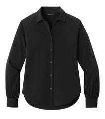 Mercer+Mettle Woven Shirts XS / Deep Black Mercer+Mettle - Women’s Long Sleeve Buttery Soft Blouse