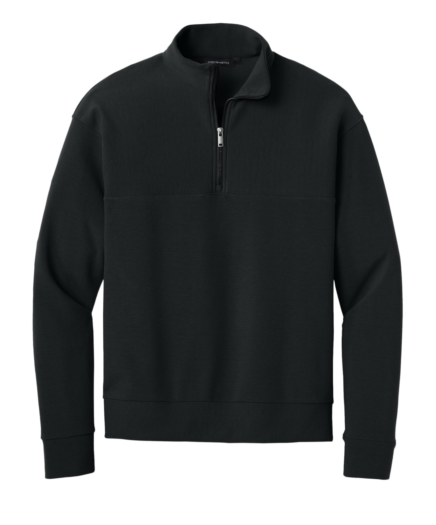Mercer+Mettle Layering XS / Deep Black Mercer+Mettle - Men's Linear Texture 1/4-Zip